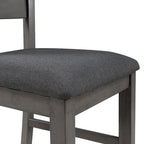 Ensemble de salle à manger rustique gris 6 personnes avec banc