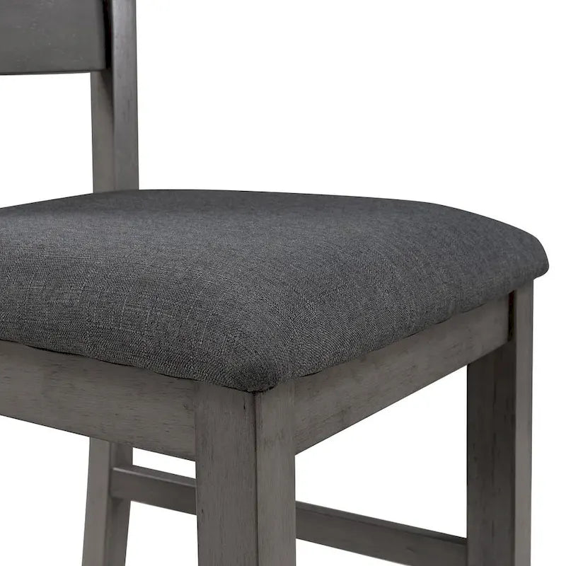 Ensemble de salle à manger rustique gris 6 personnes avec banc