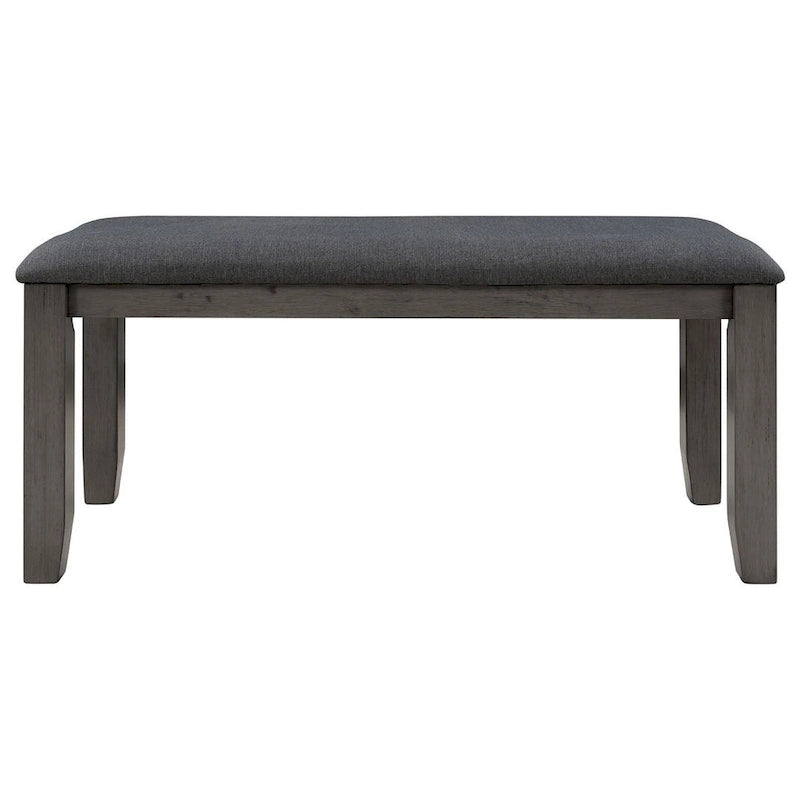 Ensemble de salle à manger rustique gris 6 personnes avec banc